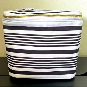 NWT Kate Spade Striped Lunch Tote/Lunch Box - White with Black Stripes